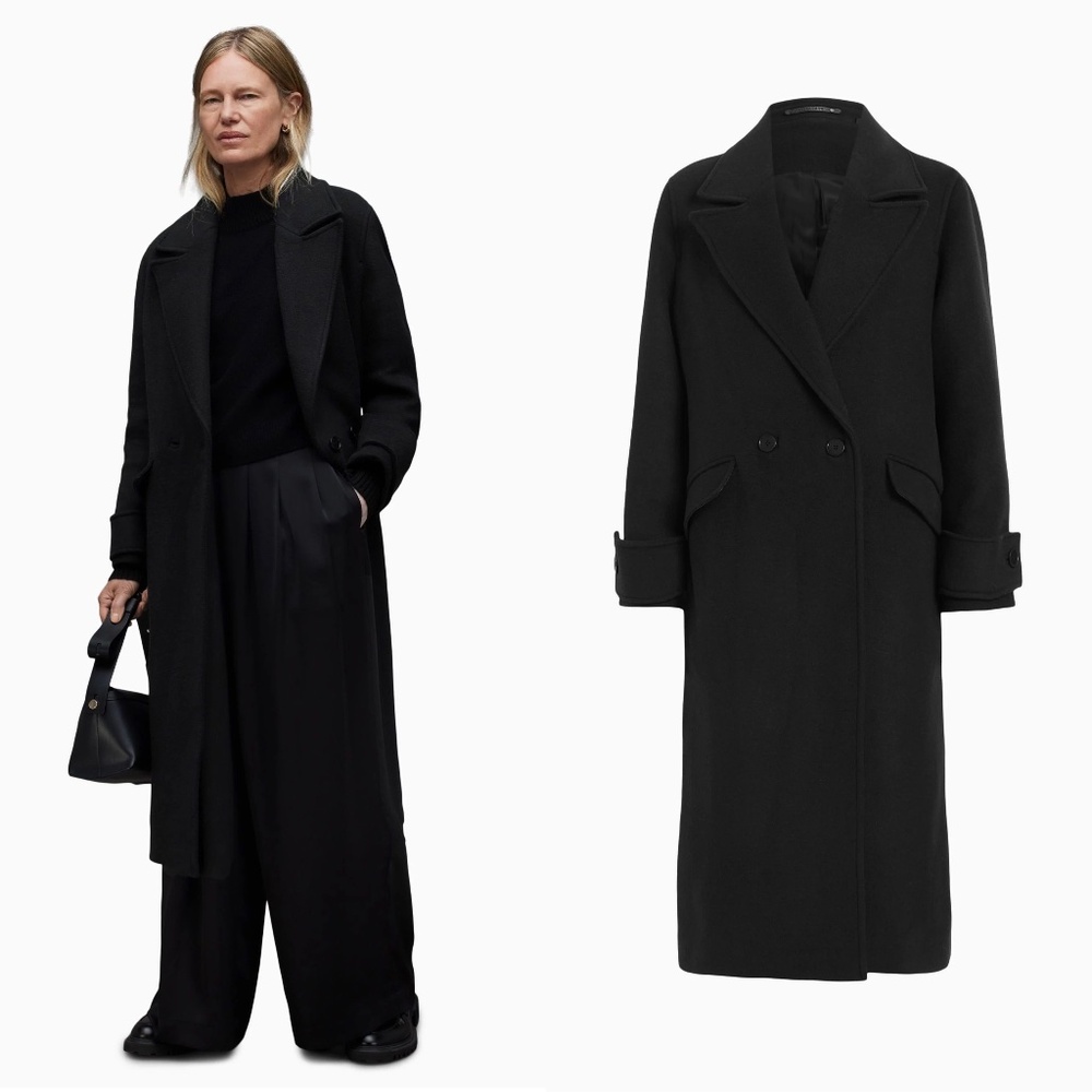 All saints Mabel oversized double breasted wool blend coat FINAL PRICE NO OFFER - Picture 7 of 12